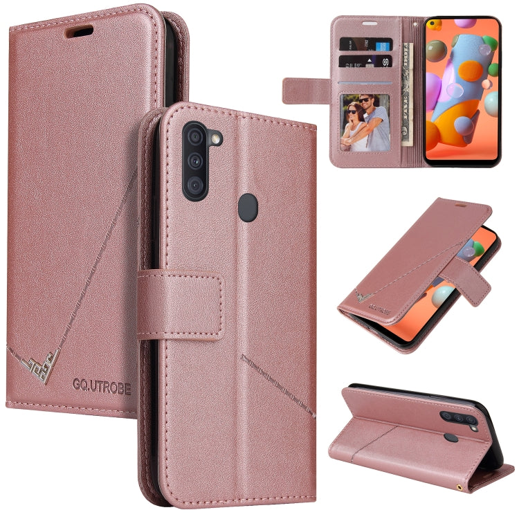 Custodia per telefono in pelle ad angolo retto GQUTROBE, For Samsung Galaxy A11 Global Version, For Samsung Galaxy A01 Core, For Samsung Galaxy M51, For Samsung Galaxy M31