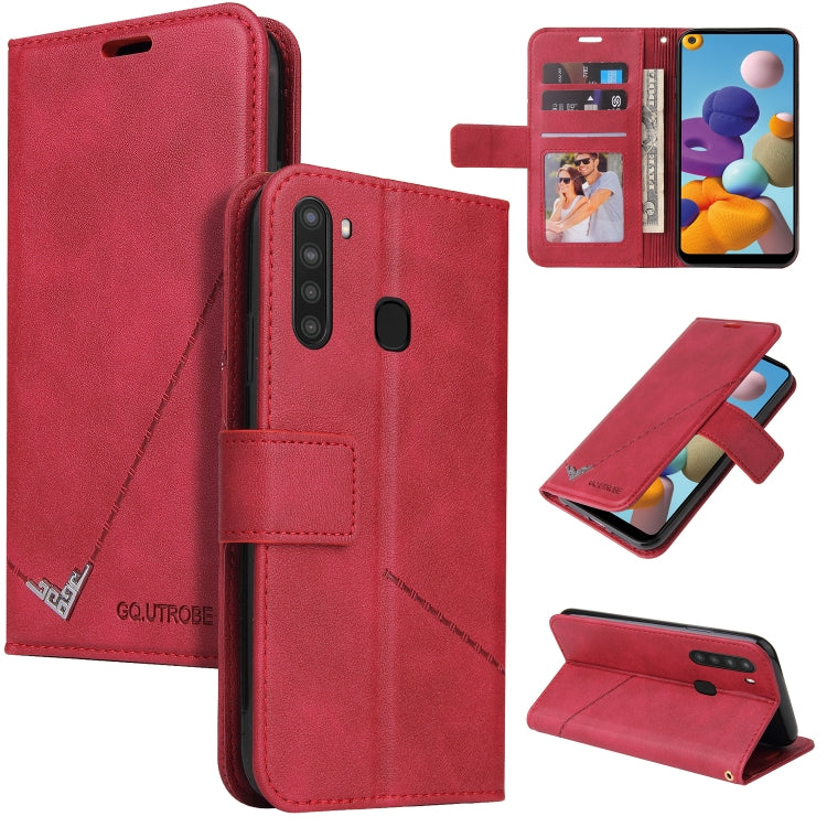 Custodia per telefono in pelle ad angolo retto GQUTROBE, For Samsung Galaxy M31s, For Samsung Galaxy A41, For Samsung Galaxy A31, For Samsung Galaxy A21