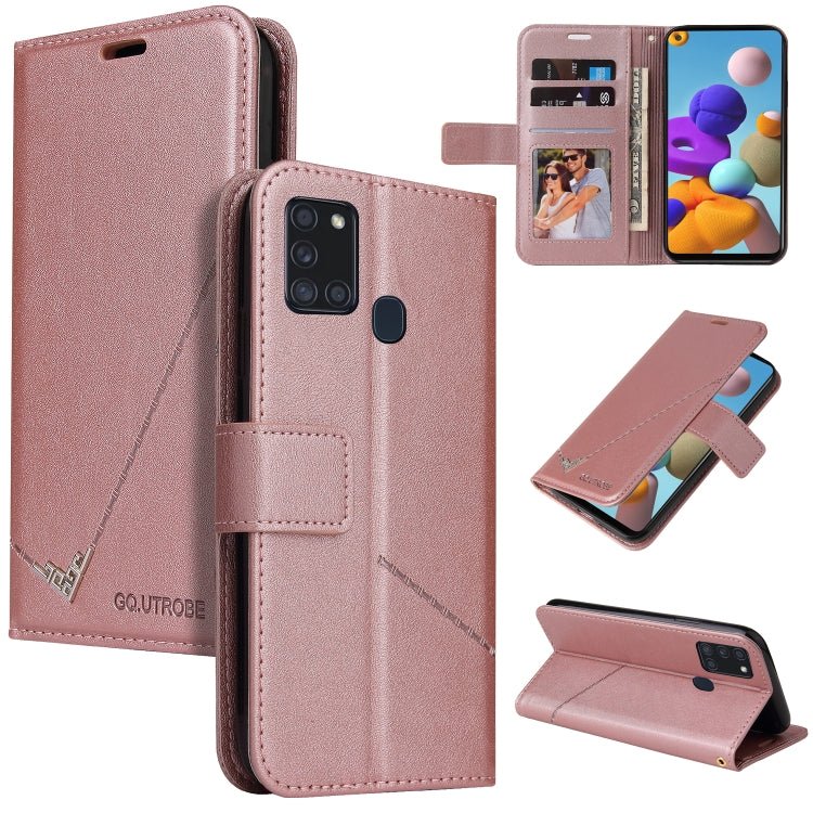Custodia per telefono in pelle ad angolo retto GQUTROBE, For Samsung Galaxy A21s, For Samsung Galaxy Note10 Lite / A81, For Samsung Galaxy A71, For Samsung Galaxy A51