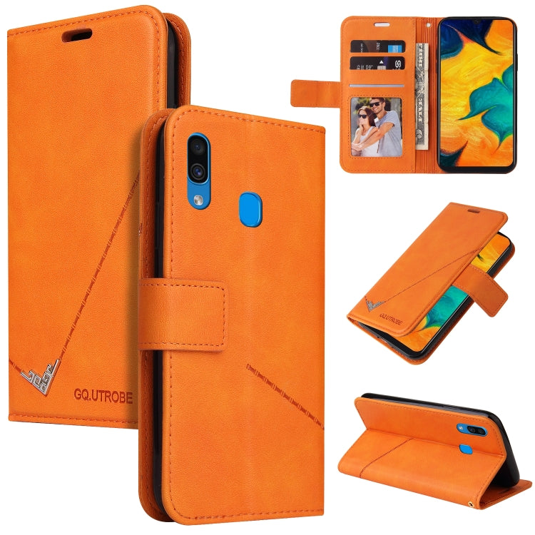 Custodia per telefono in pelle ad angolo retto GQUTROBE, For Samsung Galaxy A20e, For Samsung Galaxy A20s, For Samsung Galaxy A10s, For Samsung Galaxy A10 / M10
