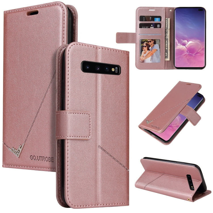 Custodia per telefono in pelle ad angolo retto GQUTROBE, For Samsung Galaxy S10, For Samsung Galaxy S10e, For Samsung Galaxy S10+