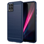 Custodia per telefono TPU in fibra di carbonio con trama spazzolata, For T-Mobile REVVL 6 Pro 5G