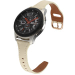 Cinturino per orologio in vera pelle con fibbia inversa da 22 mm, For Samsung Galaxy Watch3 / Huawei Watch GT3 Pro