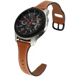 Cinturino per orologio in vera pelle con fibbia inversa da 22 mm, For Samsung Galaxy Watch3 / Huawei Watch GT3 Pro