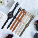 Cinturino per orologio in vera pelle con fibbia inversa da 22 mm, For Samsung Galaxy Watch3 / Huawei Watch GT3 Pro