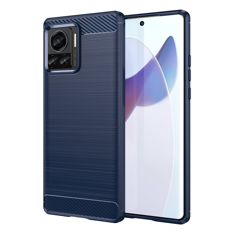 Custodia per telefono TPU in fibra di carbonio con trama spazzolata, For Motorola Moto X30 Pro/Edge 30 Ultra