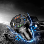 TE-094 4 in 1 Spina di conversione per accendisigari Caricabatteria rapido per auto USB multifunzione