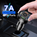 TE-094 4 in 1 Spina di conversione per accendisigari Caricabatteria rapido per auto USB multifunzione