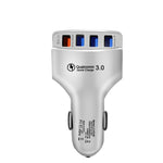 KC08 4 in 1 Spina di conversione per accendisigari Caricabatteria rapido per auto USB multifunzione, KC08 (Black), KC08 (White)