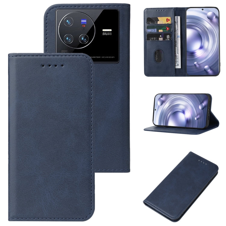 Custodia per telefono in pelle con chiusura magnetica, For vivo X80, For vivo X80 Pro, For vivo X50 5G, For vivo S15, For vivo S15e, For vivo S12 5G / V23 5G, For vivo S10e / V23e, For vivo T1 5G