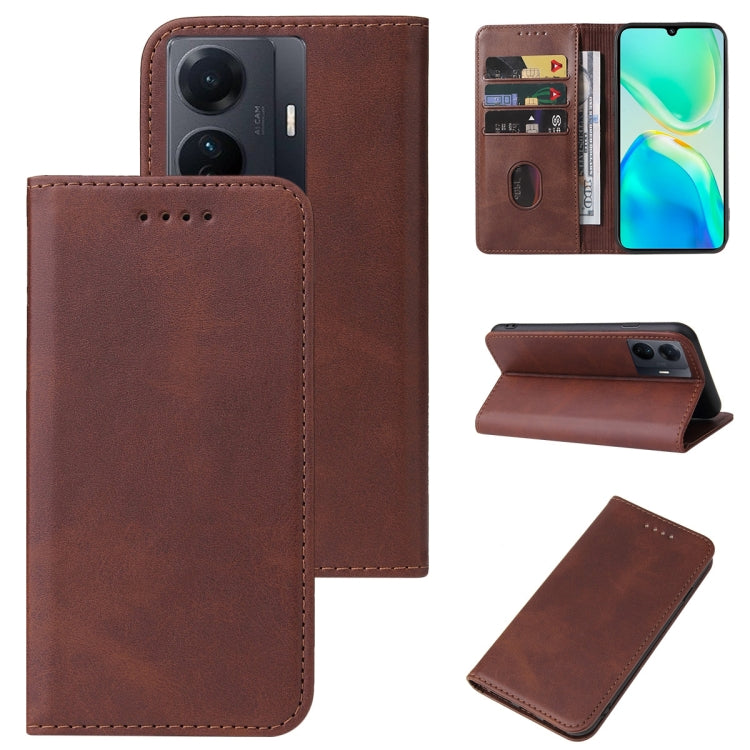 Custodia per telefono in pelle con chiusura magnetica, For vivo X80, For vivo X80 Pro, For vivo X50 5G, For vivo S15, For vivo S15e, For vivo S12 5G / V23 5G, For vivo S10e / V23e, For vivo T1 5G