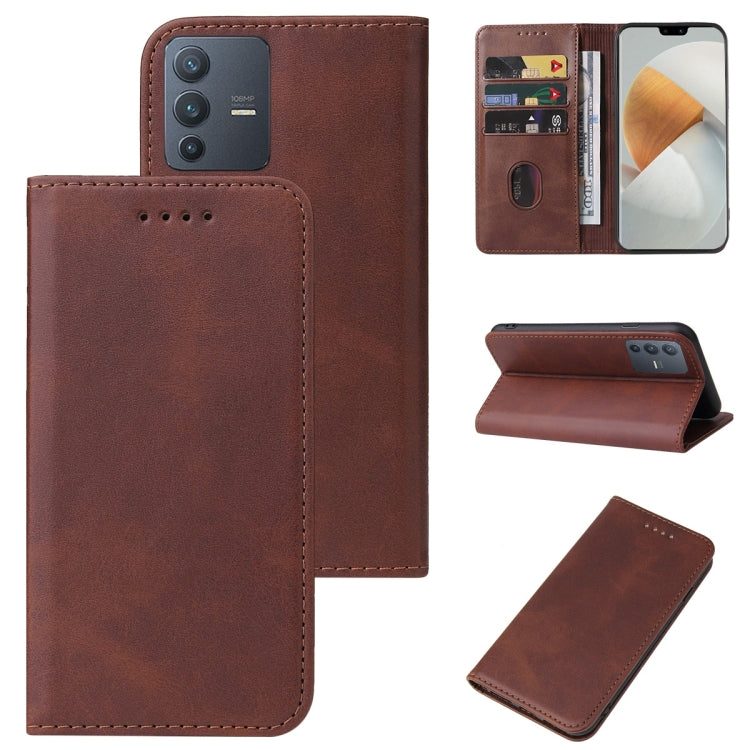 Custodia per telefono in pelle con chiusura magnetica, For vivo X80, For vivo X80 Pro, For vivo X50 5G, For vivo S15, For vivo S15e, For vivo S12 5G / V23 5G, For vivo S10e / V23e, For vivo T1 5G