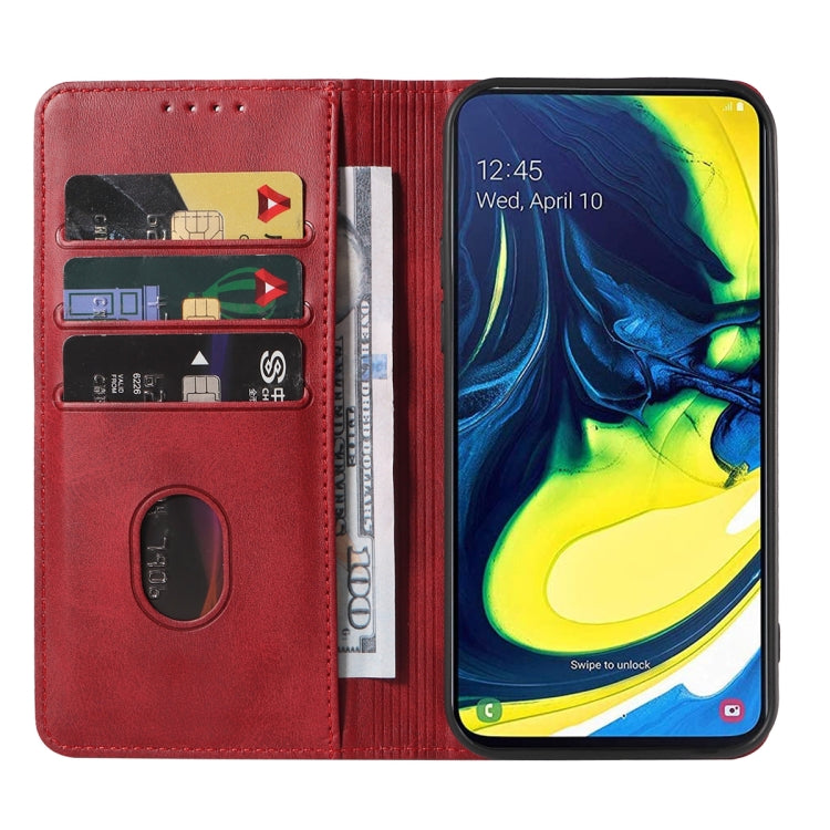 Custodia per telefono in pelle con chiusura magnetica, For Samsung Galaxy A90 / A80