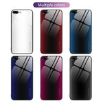 Custodia per cellulare in TPU con vetro sfumato, For iPhone 8 Plus / 7 Plus
