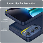 Custodia per telefono TPU in fibra di carbonio con trama spazzolata, For Motorola Edge 30, For Nokia G400 5G