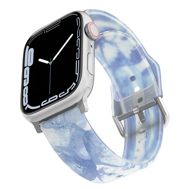 Cinturino in silicone traslucido satinato per Apple Watch Series, 7 45mm / 6&SE&5&4 44mm / 3&2&1 42mm, 7 41mm / 6&SE&5&4 40mm / 3&2&1 38mm