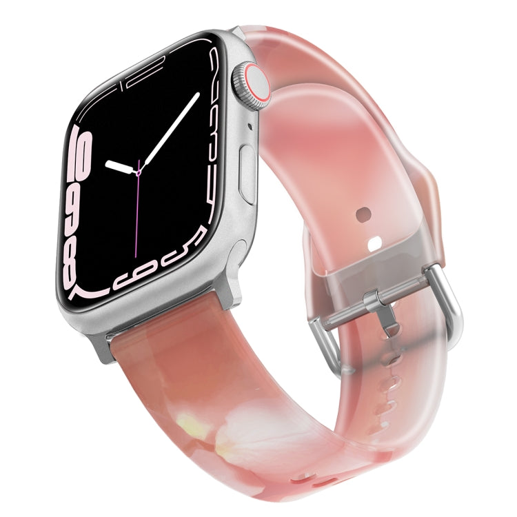 Cinturino in silicone traslucido satinato per Apple Watch Series, 7 45mm / 6&SE&5&4 44mm / 3&2&1 42mm, 7 41mm / 6&SE&5&4 40mm / 3&2&1 38mm