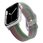 Cinturino in silicone traslucido satinato per Apple Watch Series, 7 45mm / 6&SE&5&4 44mm / 3&2&1 42mm, 7 41mm / 6&SE&5&4 40mm / 3&2&1 38mm