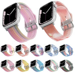 Cinturino in silicone traslucido satinato per Apple Watch Series, 7 45mm / 6&SE&5&4 44mm / 3&2&1 42mm, 7 41mm / 6&SE&5&4 40mm / 3&2&1 38mm