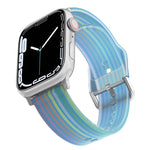 Cinturino in silicone traslucido satinato per Apple Watch Series, 7 45mm / 6&SE&5&4 44mm / 3&2&1 42mm, 7 41mm / 6&SE&5&4 40mm / 3&2&1 38mm