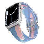 Cinturino in silicone traslucido satinato per Apple Watch Series, 7 45mm / 6&SE&5&4 44mm / 3&2&1 42mm, 7 41mm / 6&SE&5&4 40mm / 3&2&1 38mm