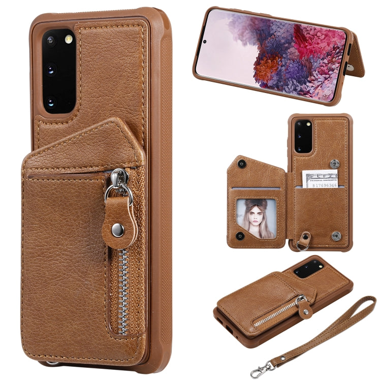 Custodia portafoglio antiurto con doppia fibbia Galaxy S20