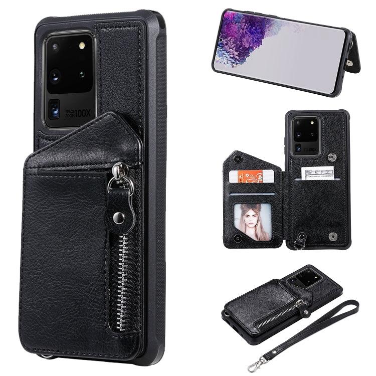 Custodia portafoglio antiurto con doppia fibbia Galaxy S20