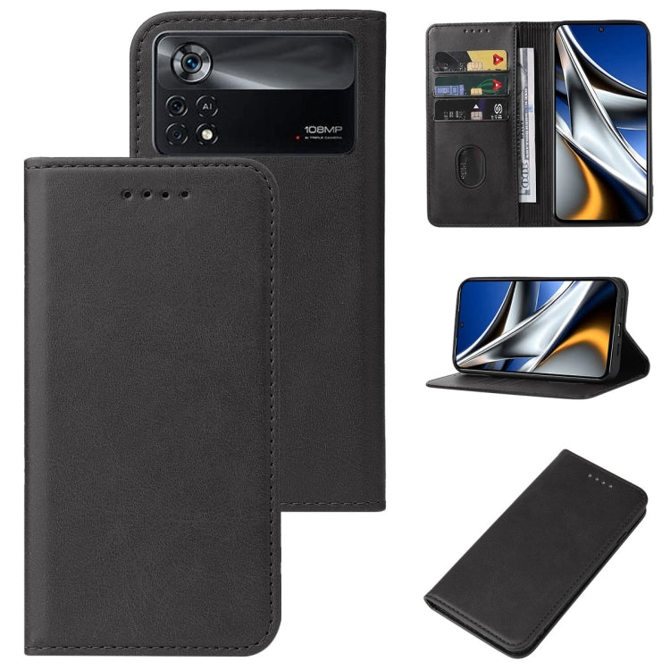 Custodia per telefono in pelle con chiusura magnetica, For Xiaomi Mi Mix 2S, For Xiaomi Poco M2, For Xiaomi Poco M4 5G, For Xiaomi Poco X2, For Xiaomi Poco X3 NFC / X3 / X3 Pro, For Xiaomi Poco X4 Pro 5G, For Xiaomi Redmi 9C