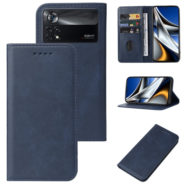 Custodia per telefono in pelle con chiusura magnetica, For Xiaomi Mi Mix 2S, For Xiaomi Poco M2, For Xiaomi Poco M4 5G, For Xiaomi Poco X2, For Xiaomi Poco X3 NFC / X3 / X3 Pro, For Xiaomi Poco X4 Pro 5G, For Xiaomi Redmi 9C