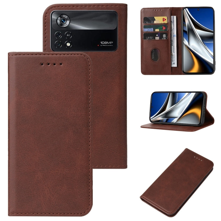 Custodia per telefono in pelle con chiusura magnetica, For Xiaomi Mi Mix 2S, For Xiaomi Poco M2, For Xiaomi Poco M4 5G, For Xiaomi Poco X2, For Xiaomi Poco X3 NFC / X3 / X3 Pro, For Xiaomi Poco X4 Pro 5G, For Xiaomi Redmi 9C