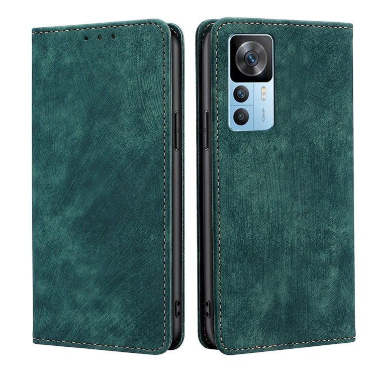 Custodia per telefono in pelle magnetica con spazzola antifurto RFID, For OnePlus Ace Pro 5G, For TCL 305i, For Xiaomi Redmi K50 Ultra/Xiaomi 12T/Xiaomi 12T Pro, For Asus Zenfone 9, For Huawei nova Y90 4G