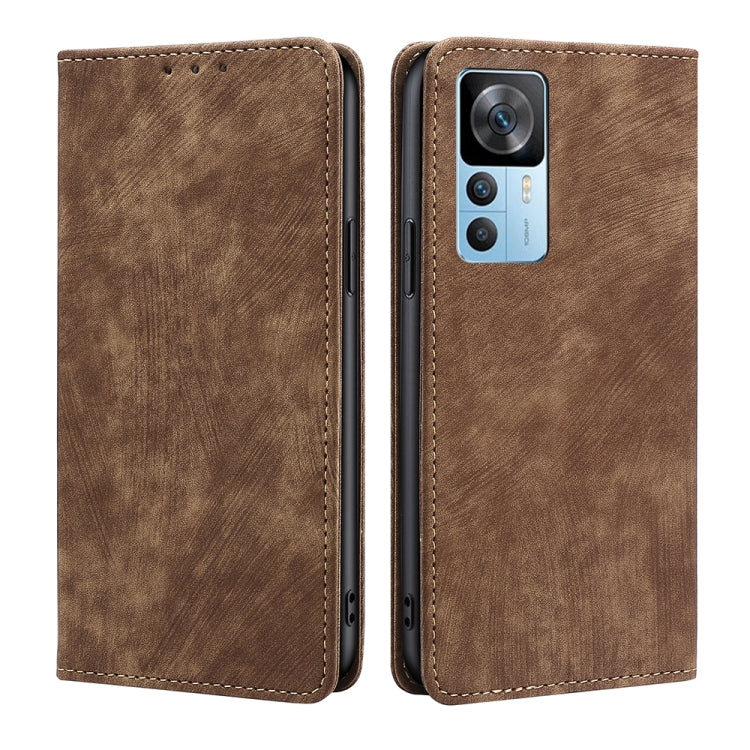 Custodia per telefono in pelle magnetica con spazzola antifurto RFID, For OnePlus Ace Pro 5G, For TCL 305i, For Xiaomi Redmi K50 Ultra/Xiaomi 12T/Xiaomi 12T Pro, For Asus Zenfone 9, For Huawei nova Y90 4G