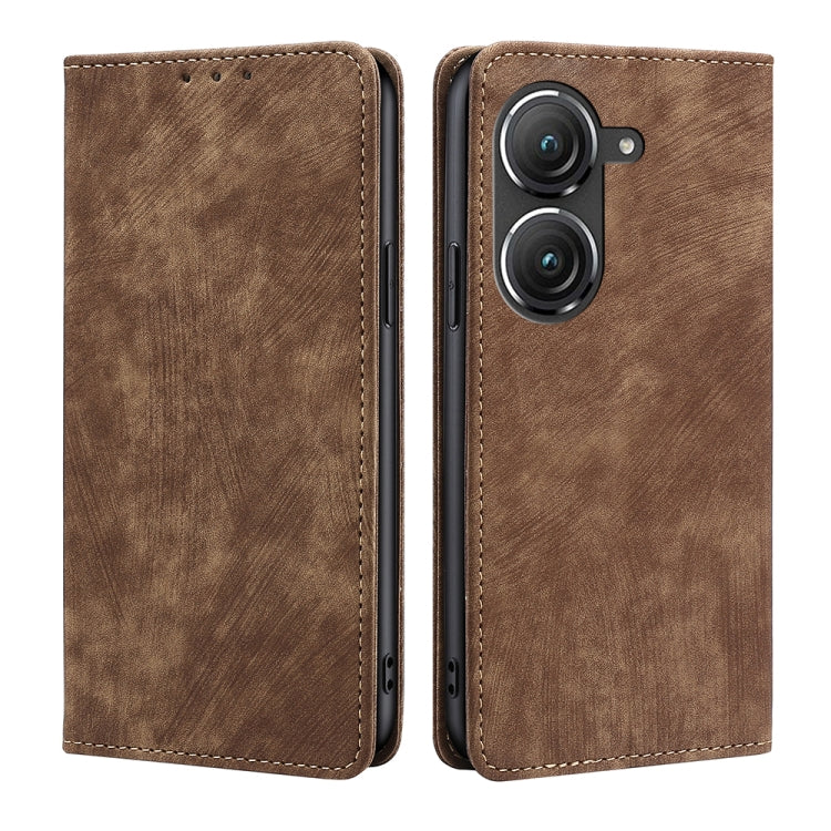 Custodia per telefono in pelle magnetica con spazzola antifurto RFID, For OnePlus Ace Pro 5G, For TCL 305i, For Xiaomi Redmi K50 Ultra/Xiaomi 12T/Xiaomi 12T Pro, For Asus Zenfone 9, For Huawei nova Y90 4G