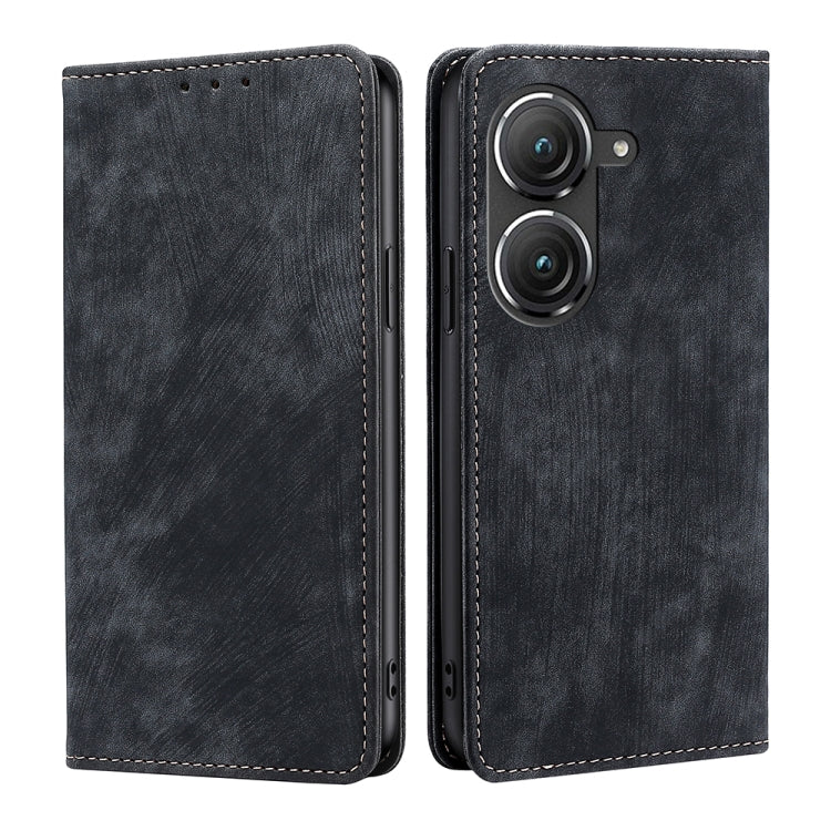 Custodia per telefono in pelle magnetica con spazzola antifurto RFID, For OnePlus Ace Pro 5G, For TCL 305i, For Xiaomi Redmi K50 Ultra/Xiaomi 12T/Xiaomi 12T Pro, For Asus Zenfone 9, For Huawei nova Y90 4G