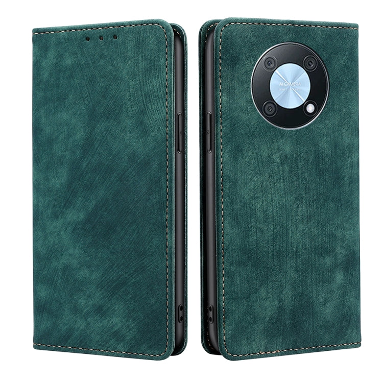 Custodia per telefono in pelle magnetica con spazzola antifurto RFID, For OnePlus Ace Pro 5G, For TCL 305i, For Xiaomi Redmi K50 Ultra/Xiaomi 12T/Xiaomi 12T Pro, For Asus Zenfone 9, For Huawei nova Y90 4G