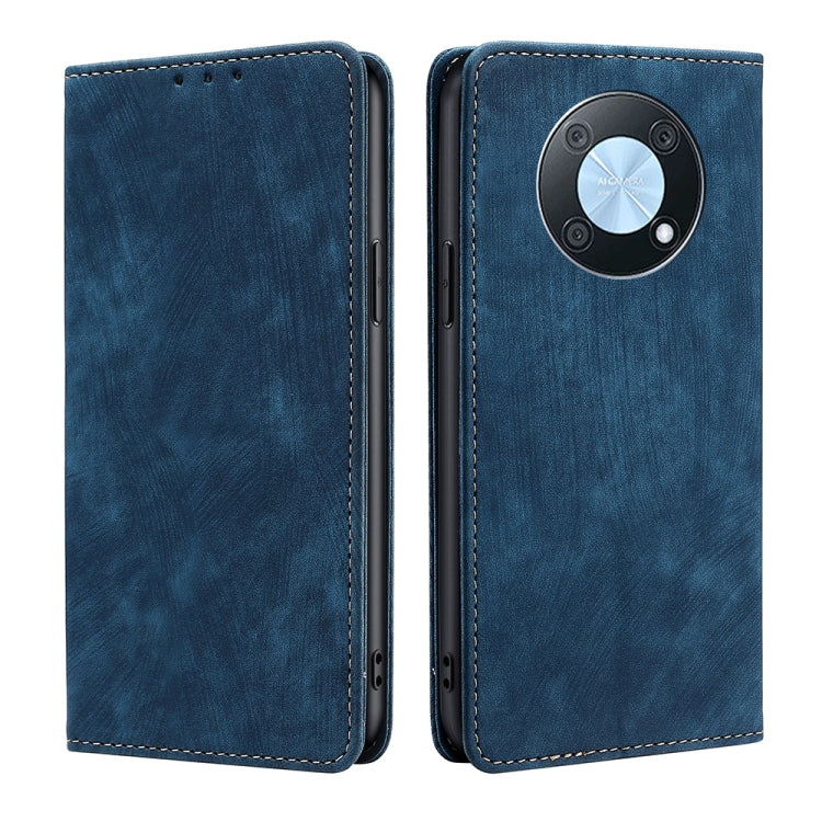 Custodia per telefono in pelle magnetica con spazzola antifurto RFID, For OnePlus Ace Pro 5G, For TCL 305i, For Xiaomi Redmi K50 Ultra/Xiaomi 12T/Xiaomi 12T Pro, For Asus Zenfone 9, For Huawei nova Y90 4G