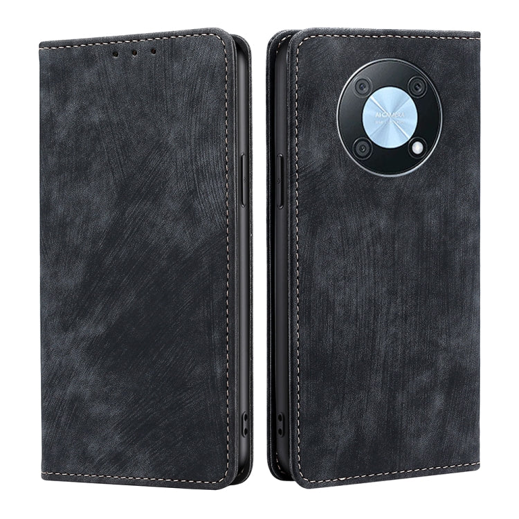 Custodia per telefono in pelle magnetica con spazzola antifurto RFID, For OnePlus Ace Pro 5G, For TCL 305i, For Xiaomi Redmi K50 Ultra/Xiaomi 12T/Xiaomi 12T Pro, For Asus Zenfone 9, For Huawei nova Y90 4G