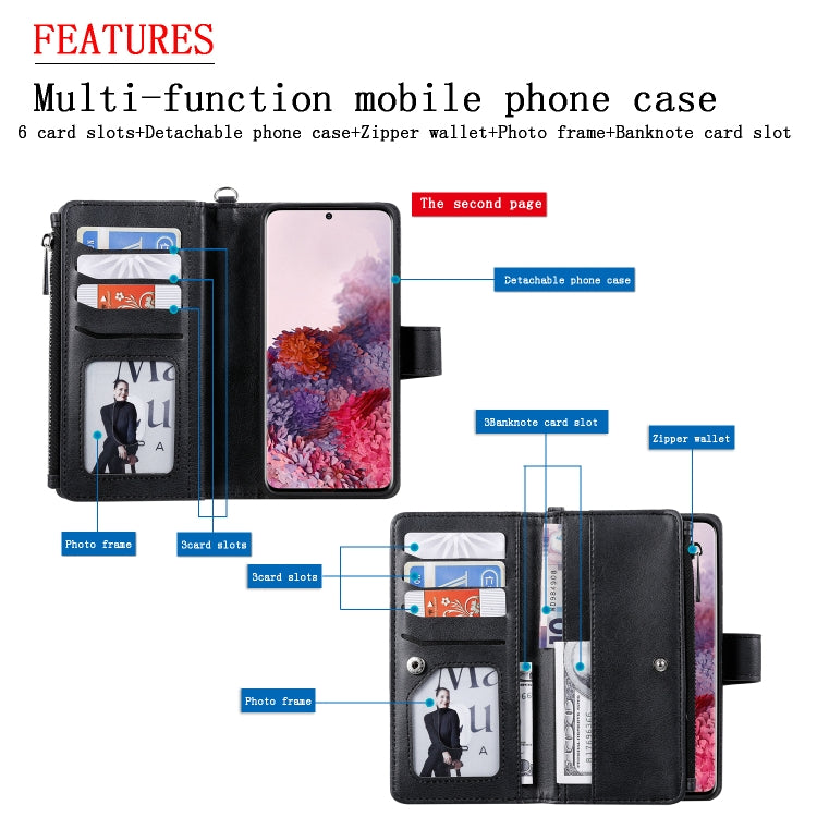 Custodia portafoglio antiurto con slot carte per Galaxy S20