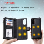 Custodia portafoglio antiurto con slot carte per Galaxy S20