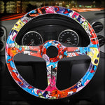 Volante in ABS da 35 cm con graffiti per auto da corsa
