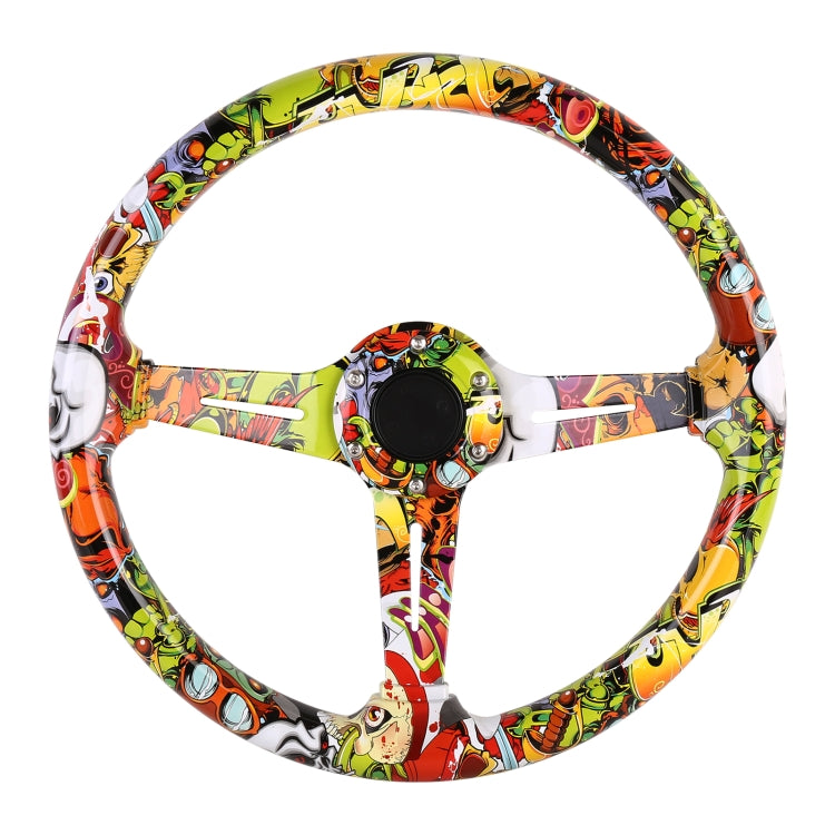 Volante in ABS da 35 cm con graffiti per auto da corsa