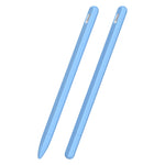Custodia per stilo in silicone liquido a strisce 3 in 1 con due cappucci per le punte, For Apple Pencil 1, For Apple Pencil 2