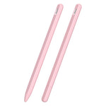 Custodia per stilo in silicone liquido a strisce 3 in 1 con due cappucci per le punte, For Apple Pencil 1, For Apple Pencil 2
