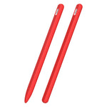 Custodia per stilo in silicone liquido a strisce 3 in 1 con due cappucci per le punte, For Apple Pencil 1, For Apple Pencil 2