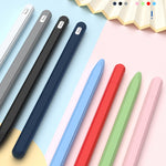Custodia per stilo in silicone liquido a strisce 3 in 1 con due cappucci per le punte, For Apple Pencil 1, For Apple Pencil 2