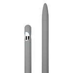 Custodia per stilo in silicone liquido a strisce 3 in 1 con due cappucci per le punte, For Apple Pencil 1, For Apple Pencil 2