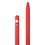 Custodia per stilo in silicone liquido a strisce 3 in 1 con due cappucci per le punte, For Apple Pencil 1, For Apple Pencil 2