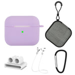 Custodia protettiva per auricolari in silicone 5 in 1 + borsa per auricolari + fibbia per auricolari + gancio + set di corde anti-smarrimento, For AirPods 3