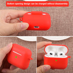 Custodia protettiva per auricolari in silicone 5 in 1 + borsa per auricolari + fibbia per auricolari + gancio + set di corde anti-smarrimento, For AirPods 3