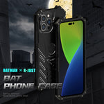 Custodia protettiva per cellulare R-JUST Batman in metallo, For iPhone 14, For iPhone 14 Plus, For iPhone 14 Pro, For iPhone 14 Pro Max